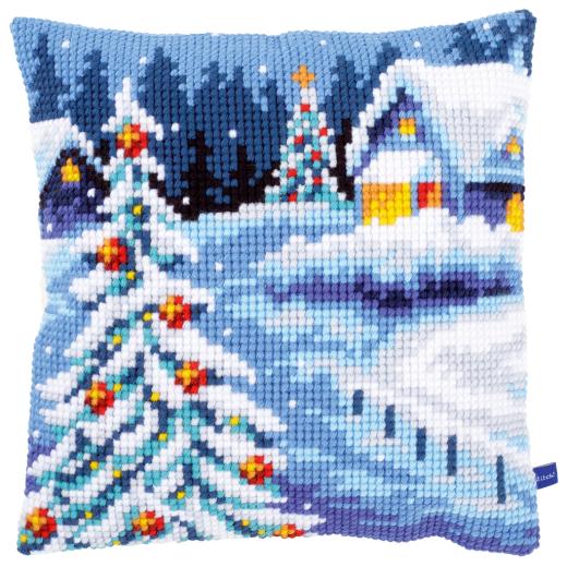 Kreuzstichkissen Winterlandschaft - Vervaco Verachtert