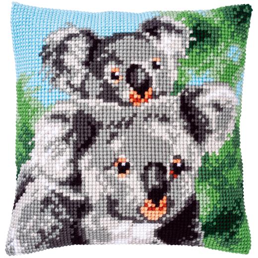 Vervaco Verachtert - Kreuzstichkissen Koala mit Baby