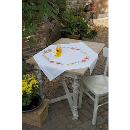 Vervaco Verachtert - Tischdecke Blumen & Lavendel bedruckt