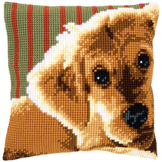 Hund - Kreuzstichkissen Vervaco Verachtert (Stickkissen)