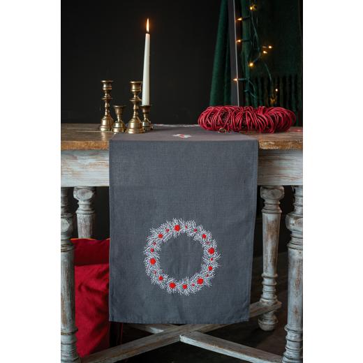 Vervaco Verachtert - Läufer bedruckt Weihnachtsmotive (Stickpackung)