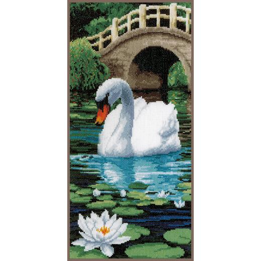 Vervaco Verachtert - Stickbild Weißer Schwan