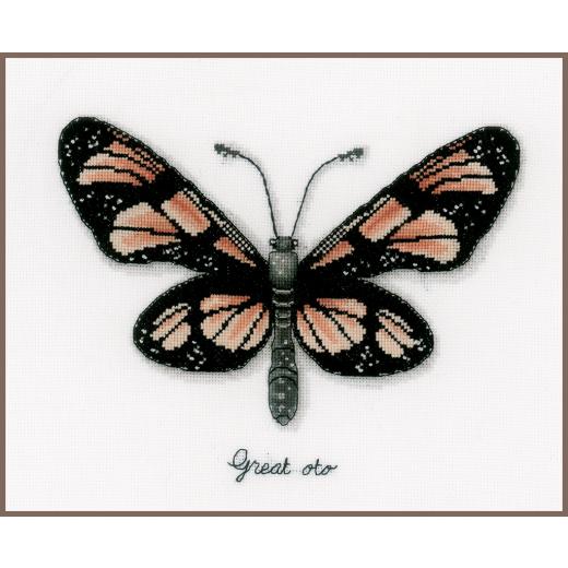 Vervaco Verachtert - Stickbild LVM Schmetterling orange