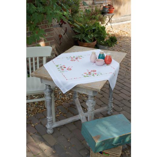 Vervaco Verachtert - Tischdecke Blumen bedruckt