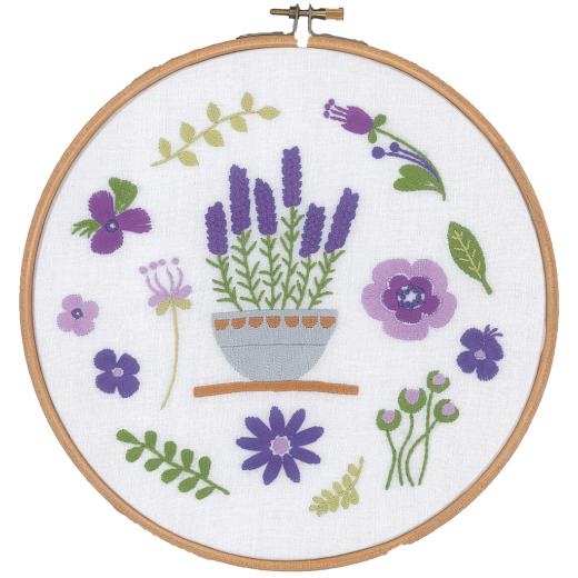 Vervaco Verachtert - Stickbild Lavendel mit Stickring