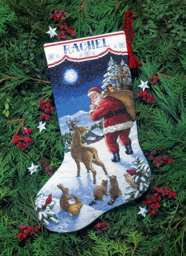 Dimensions Stickpackung - Stocking Santas Arrival