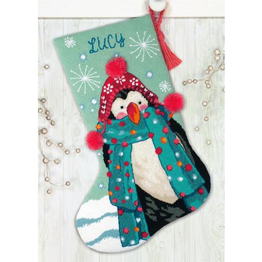 Stickpackung Dimensions - Fuzzy Penguin Stocking (Ausverkauf)