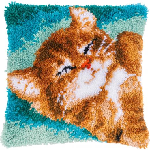 Knüpfkissen Verachtert/Vervaco - Schnurrende Katze
