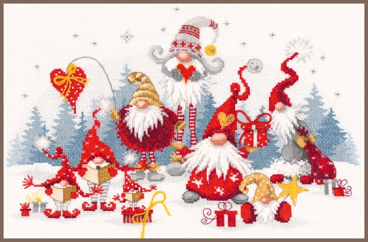 Vervaco Verachtert - Stickbild Weihnachtswichteltreffen