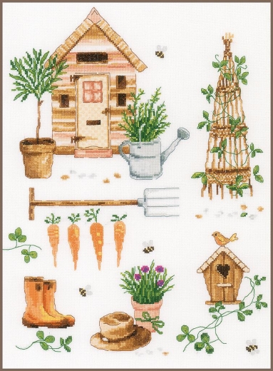 Vervaco Verachtert - Stickbild Sampler Garten