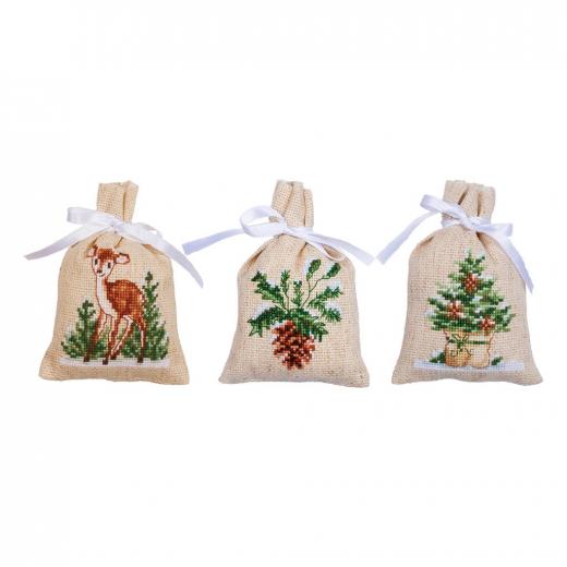 Vervaco Verachtert - Geschenksäckchen Winter 3er-Set