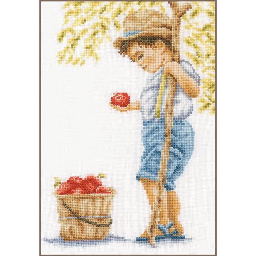 Boy with apples - Lanarte (Stickpackung)