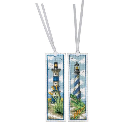 Lesezeichen Leuchttürme 2er-Set - Vervaco Verachtert (Stickpackung)