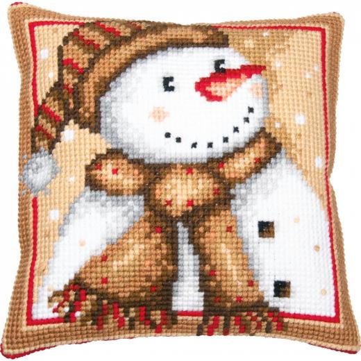 Kreuzstichkissen Schneemann - Vervaco Verachtert