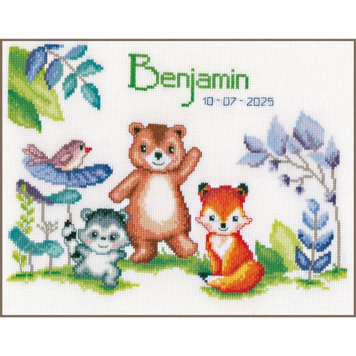 Geburtsbild Tiere - Vervaco Verachtert (Stickpackung)