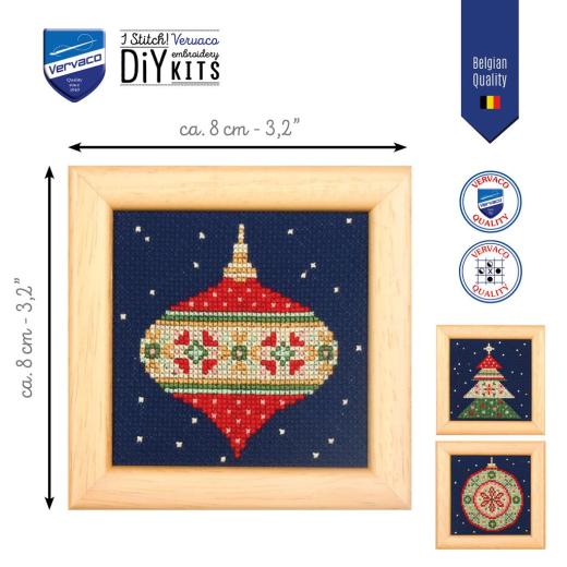 Stickpackung Vervaco - Miniaturbilder Nordic Christmas Charm 3er-Set