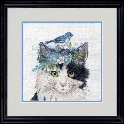 Stickpackung Dimensions - Floral Crown Cat