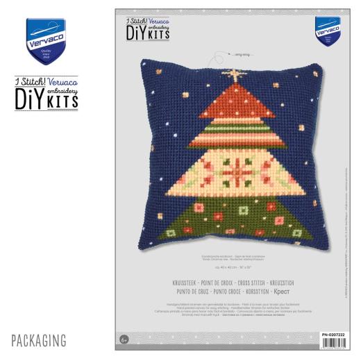 Stickpackung Vervaco - Kreuzstichkissen Nordic Christmas Tree
