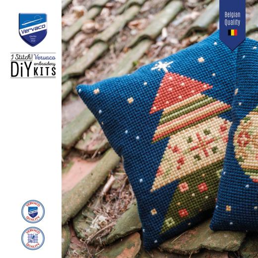 Stickpackung Vervaco - Kreuzstichkissen Nordic Christmas Tree