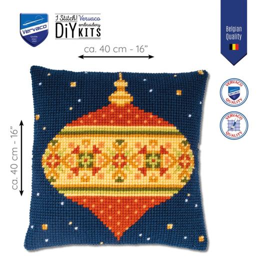 Stickpackung Vervaco - Kreuzstichkissen Nordic Christmas Ball