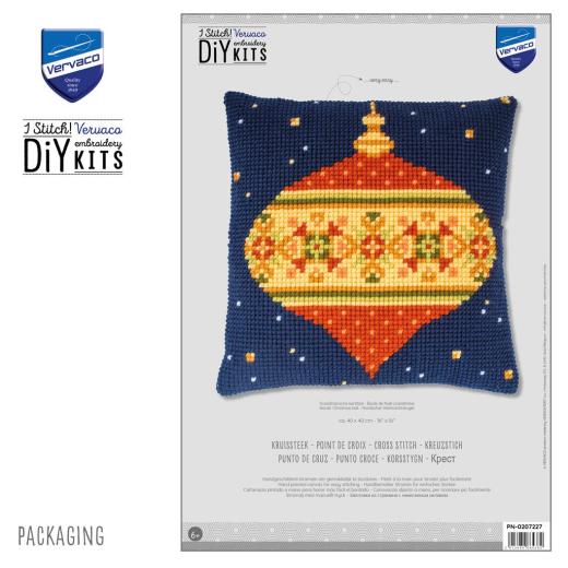 Stickpackung Vervaco - Kreuzstichkissen Nordic Christmas Ball