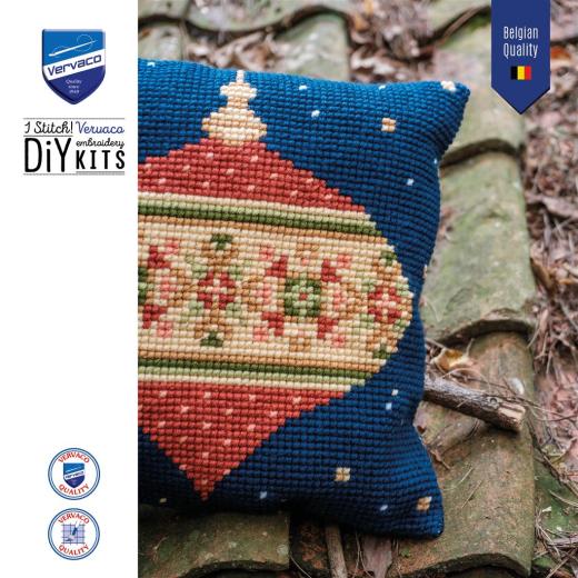 Stickpackung Vervaco - Kreuzstichkissen Nordic Christmas Ball