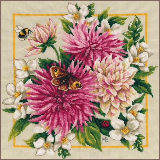 Lanarte Marjolein Bastin - Pink silk dahlia
