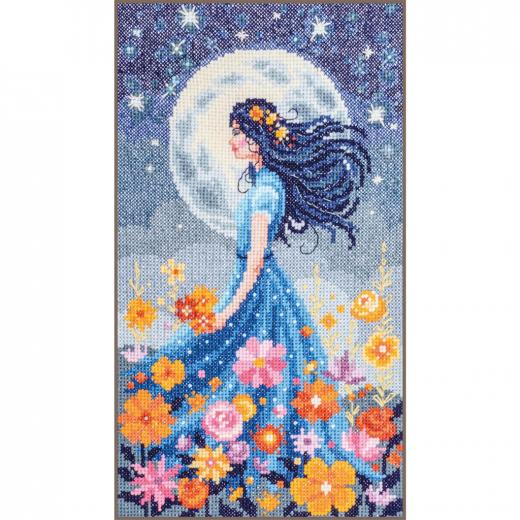 Mädchen mit dem Mond - Vervaco Verachtert (Stickpackung)