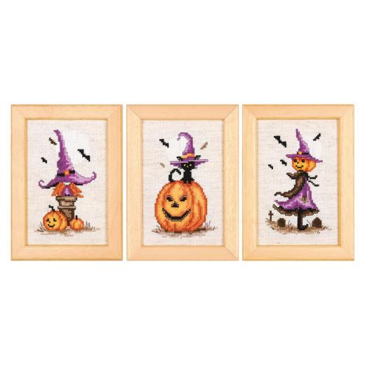 Miniaturen Halloween 3er-Set - Vervaco Verachtert (Stickpackung)