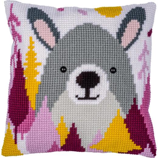 Kaninchen - Kreuzstichkissen Vervaco Verachtert (Stickkissen)