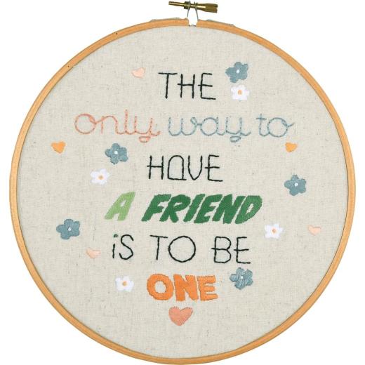 A friendly quote mit Stickring - Vervaco Verachtert (Stickpackung)