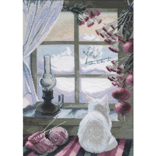 Cat at the window - Momentos Magicos (Stickpackung)