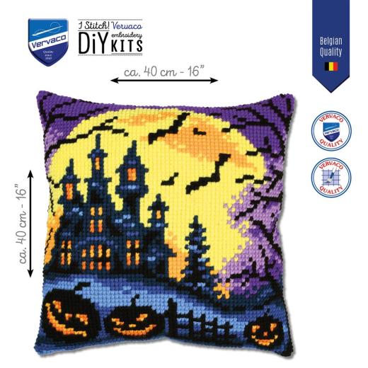 Stickpackung Vervaco - Kreuzstichkissen Halloween scene