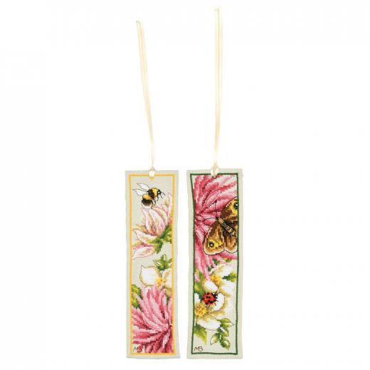 Lanarte Marjolein Bastin - Lesezeichen Pink silk dahlia 2er-Set