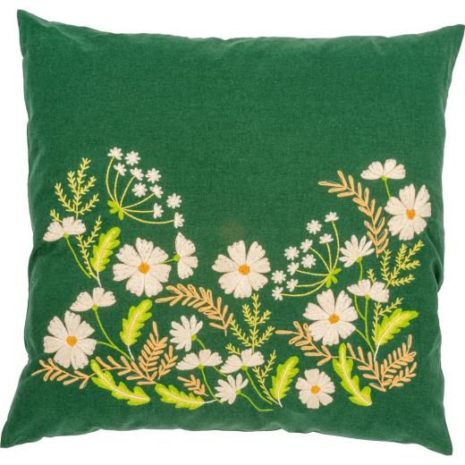 Kissen Weiße Blumen - Vervaco Verachtert (Stickpackung)