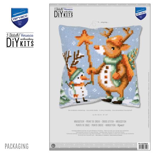 Stickpackung Vervaco - Kreuzstichkissen A starry friendship