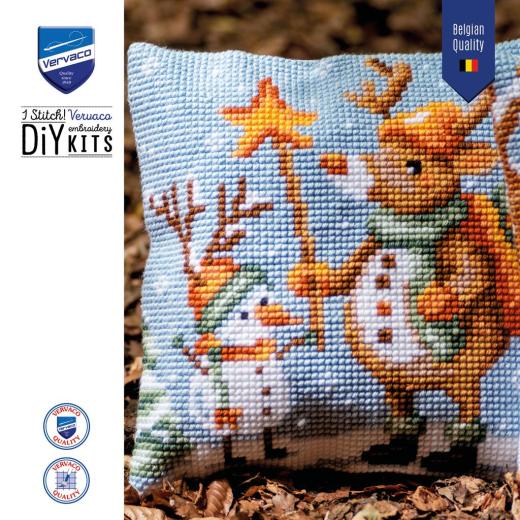Stickpackung Vervaco - Kreuzstichkissen A starry friendship