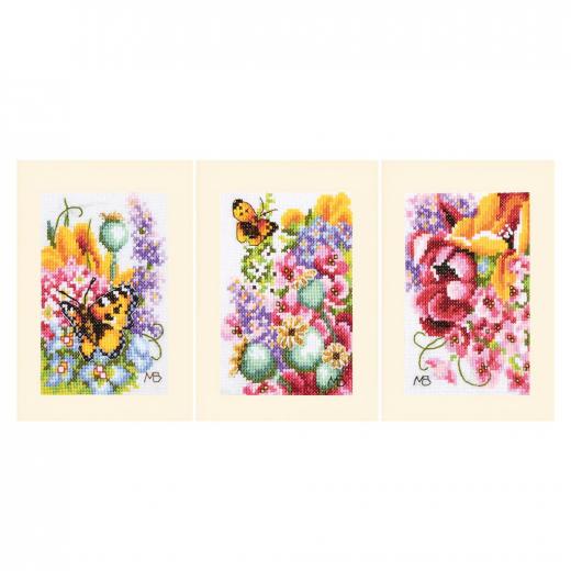 Lanarte Marjolein Bastin - Grußkarten Flower Bouquet 3er-Set