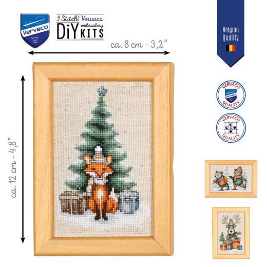 Stickpackung Vervaco - Miniaturbilder Woodland Winter Tales 3er-Set