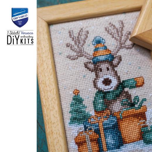 Stickpackung Vervaco - Miniaturbilder Woodland Winter Tales 3er-Set