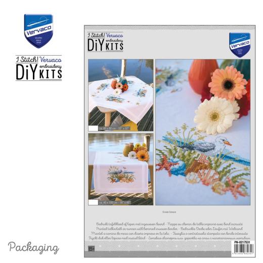 Stickpackung Vervaco - Tischdecke Meeresbrise bedruckt