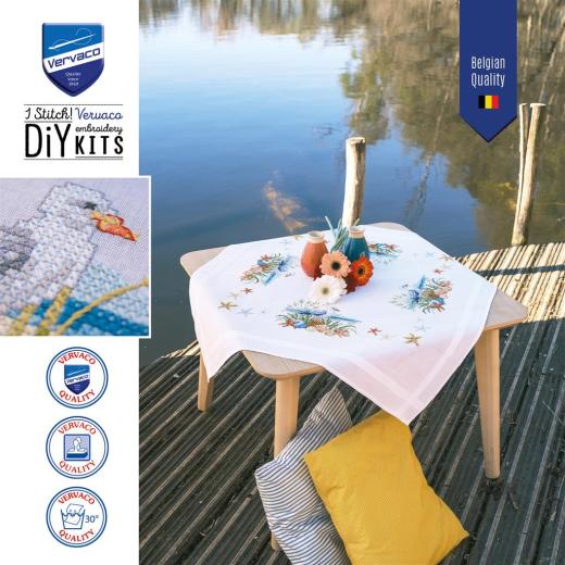 Stickpackung Vervaco - Tischdecke Meeresbrise bedruckt