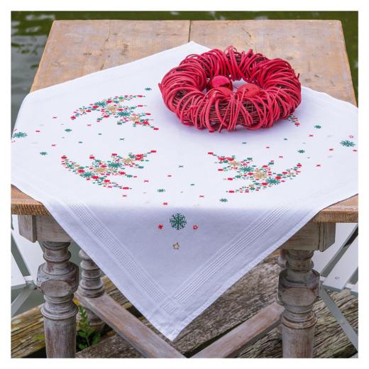 Tischdecke Weihnachtsbaum bedruckt - Vervaco Verachtert (Stickpackung)