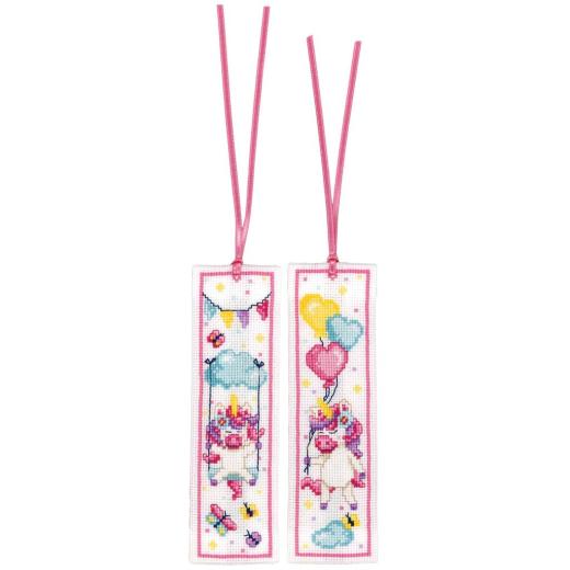 Stickpackung Vervaco - Lesezeichen Einhorn 2er-Set