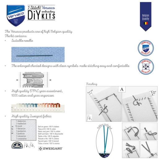 Stickpackung Vervaco - Lesezeichen Einhorn 2er-Set