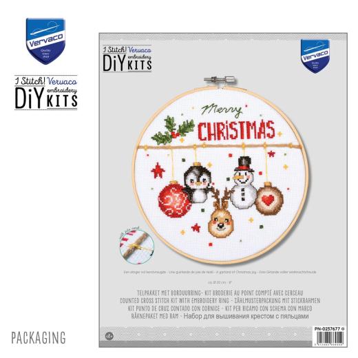 Stickpackung Vervaco - Christmas joy mit Stickring
