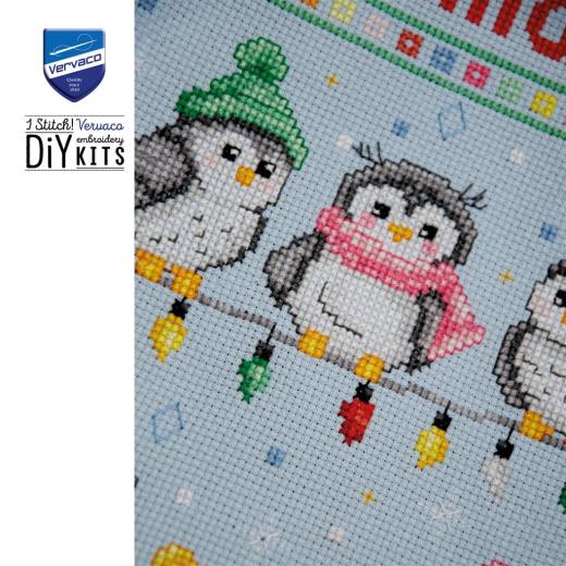 Stickpackung Vervaco - Weihnachtsstrumpf Festive Feathered Friends