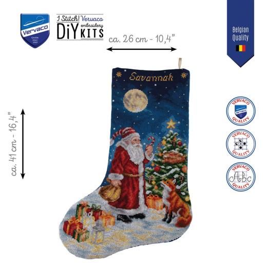 Stickpackung Vervaco - Weihnachtsstrumpf A Christmas Eve Encounter