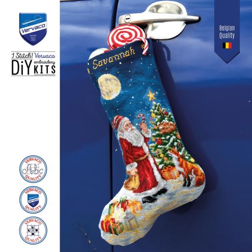 Stickpackung Vervaco - Weihnachtsstrumpf A Christmas Eve Encounter