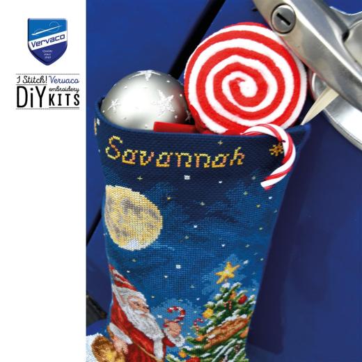 Stickpackung Vervaco - Weihnachtsstrumpf A Christmas Eve Encounter